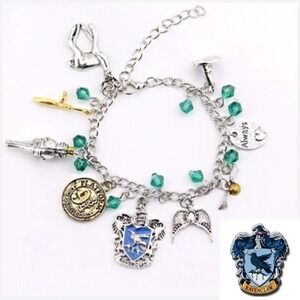 Harry Potter Ravenclaw Charm Bracelet Silver Tone Zinc Alloy